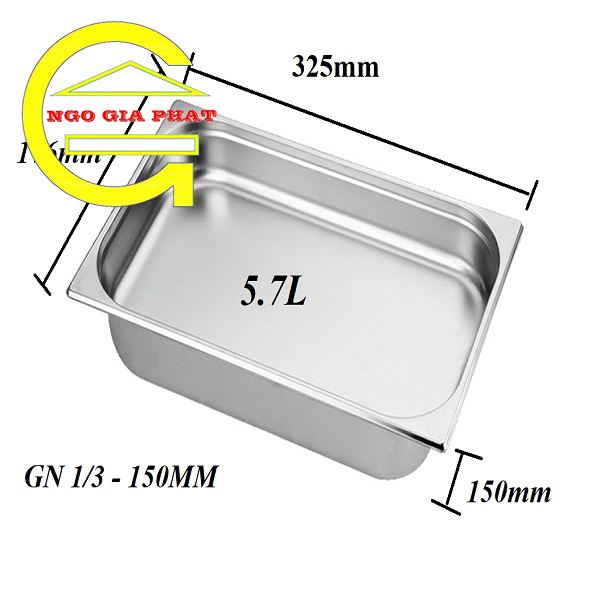 GN TRAY 1/3-150 INOX 201