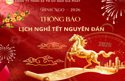 THÔNG BÁO NGHỈ TẾT NGUYÊN ĐÁN 2026