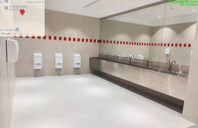 GIA CÔNG VÀ LẮP ĐẶT HOÀN THIỆN 2 MÁNG RỬA INOX DÀI HƠN 4M